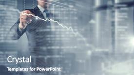  Presentation with turnover - Cool new theme with turnover - his business growth and progress backdrop and a gray colored foreground