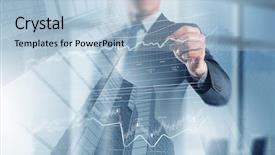  Presentation with media - Audience pleasing slide set consisting of turnover - new technologies for business mixed backdrop and a light blue colored foreground