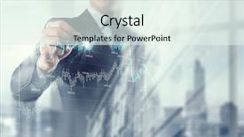  Presentation with turnover - PPT theme having turnover trend - his business growth and progress background and a sky blue colored foreground