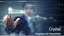  Presentation with turnover - Slide deck having turnover trend - new technologies for business mixed background and a  colored foreground