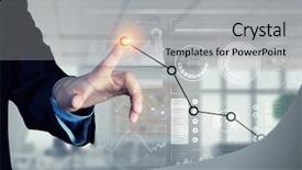  Presentation with turnover - PPT theme consisting of turnover trend - new technologies for business mixed background and a light gray colored foreground