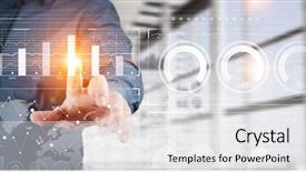  Presentation with turnover - PPT theme featuring turnover trend - new technologies for business mixed background and a  colored foreground