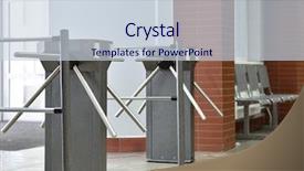  Presentation with access - Beautiful PPT layouts featuring turnstile controlling access backdrop and a lemonade colored foreground