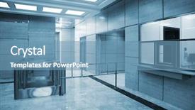  Presentation with building security - PPT layouts featuring turnstile in a modern building background and a teal colored foreground