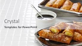  Presentation with filipino - Beautiful slide deck featuring turon-filipino-banana-spring-roll backdrop and a white colored foreground