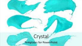  Presentation with splash - Cool new PPT layouts with turqoise paint splash collection isolated backdrop and a arctic colored foreground