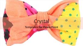  Presentation with fixing his black bow tie - Beautiful PPT theme featuring turquise - hair bow tie apricot orange backdrop and a  colored foreground