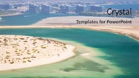  Presentation with persian gulf - Slide set enhanced with turquise lagoon of persian gulf background and a light blue colored foreground