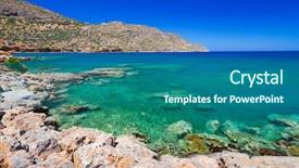  Presentation with water - Slide set featuring short marble dachshund dog hunting dog isolated over white background background and a light gray colored foreground