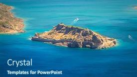  Presentation with water - Presentation with turquise-water-of-mirabello-bay background and a ocean colored foreground