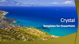  Presentation with zakynthos - Slide deck having turquise water of the bay background and a  colored foreground