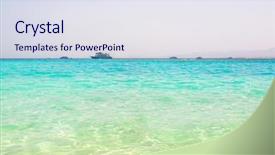  Presentation with water microbe - Audience pleasing slide deck consisting of turquise water of the exotic backdrop and a  colored foreground