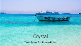  Presentation with water - Cool new PPT layouts with turquise water of the exotic backdrop and a arctic colored foreground