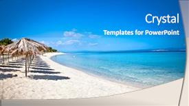  Presentation with sand - Slides with turquois - beautiful paradiso sand beach background and a gray colored foreground