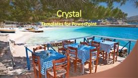  Presentation with albania - Audience pleasing presentation theme consisting of turquois - caffe on the beautiful ksamil backdrop and a tawny brown colored foreground