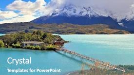  Presentation with island - Slides featuring turquois - picturesque little island background and a teal colored foreground