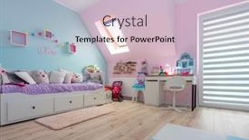  Presentation with childrens - Audience pleasing PPT theme consisting of turquoise-and-pink-childrens-room backdrop and a lemonade colored foreground