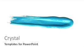  Presentation with brush stroke - Slide set with turquoise-blue-brush-stroke-paiting background and a white colored foreground