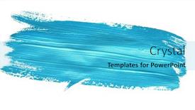  Presentation with brush stroke - PPT theme having turquoise-blue-brush-stroke-paiting background and a teal colored foreground