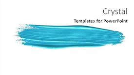  Presentation with brush stroke - Presentation theme consisting of turquoise-blue-brush-stroke-paiting background and a white colored foreground