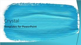  Presentation with brush stroke - Presentation design enhanced with turquoise-blue-brush-stroke-paiting background and a teal colored foreground