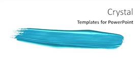  Presentation with stroke - Audience pleasing presentation theme consisting of turquoise-blue-brush-stroke-paiting backdrop and a white colored foreground