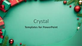  Presentation with christmas new year frame banner - Presentation design consisting of turquoise-christmas-background-with-oval background and a seafoam green colored foreground