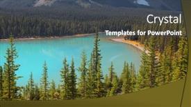  Presentation with water color - Beautiful PPT layouts featuring turquoise-color-water-fowl-lakes backdrop and a ocean colored foreground
