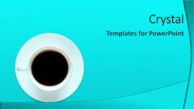  Presentation with turquoise - Beautiful presentation theme featuring turquoise cup of coffee backdrop and a cyan colored foreground