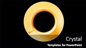  Presentation with turquoise - PPT layouts enhanced with turquoise-cup-of-coffee background and a black colored foreground