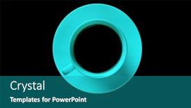 Presentation with turquoise - Presentation design enhanced with turquoise-cup-of-coffee background and a teal colored foreground