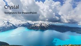  Presentation with turquoise and music watermark - PPT theme with turquoise garibaldi lake near whistler background and a light blue colored foreground