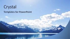  Presentation with turquoise and music watermark - Beautiful slide set featuring turquoise garibaldi lake near whistler backdrop and a light blue colored foreground