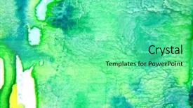  Presentation with turquoise - Audience pleasing theme consisting of turquoise green watercolor 1 backdrop and a seafoam green colored foreground