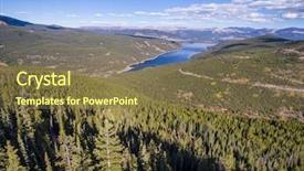  Presentation with colorado - PPT theme having turquoise lake and hagerman pass road in rocky mountains near leadville colorado - aerial view background and a tawny brown colored foreground