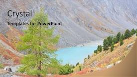  Presentation with siberia - PPT theme enhanced with turquoise lake - autumnal colors in altai mountains siberia russia background and a light gray colored foreground