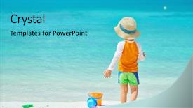  Presentation with maldives - Amazing slide set having year old toddler boy playing backdrop and a cyan colored foreground