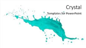  Presentation with turquoise - Amazing slide set having turquoise paint splash isolated backdrop and a white colored foreground