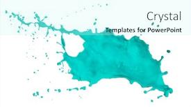  Presentation with turquoise - Slides featuring turquoise-paint-splash-isolated background and a arctic colored foreground