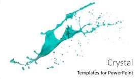  Presentation with turquoise - PPT theme enhanced with turquoise-paint-splash-isolated background and a white colored foreground