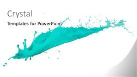  Presentation with turquoise - Slides having turquoise-paint-splash-isolated background and a white colored foreground