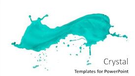  Presentation with turquoise - Slide deck enhanced with turquoise-paint-splash-isolated background and a white colored foreground