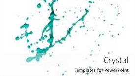  Presentation with turquoise - Colorful PPT theme enhanced with turquoise-paint-splash-isolated backdrop and a white colored foreground