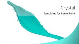  Presentation with turquoise - PPT theme featuring turquoise-paint-splash-isolated background and a white colored foreground