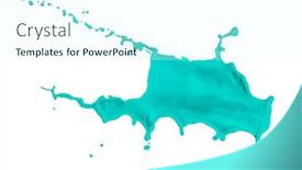  Presentation with turquoise - Presentation design having turquoise-paint-splash-isolated background and a cool aqua colored foreground