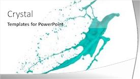  Presentation with turquoise - PPT layouts having turquoise-paint-splash-isolated background and a  colored foreground