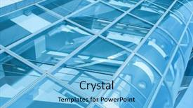  Presentation with turquoise - Beautiful PPT theme featuring turquoise wall of glass building backdrop and a light blue colored foreground