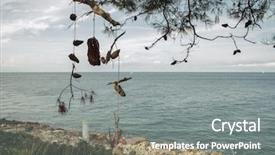  Presentation with dream catcher - Beautiful presentation theme featuring turquoise water and dream catcher backdrop and a gray colored foreground