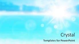  Presentation with turquoise beach - Cool new presentation theme with turquoise water bright white backdrop and a arctic colored foreground