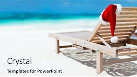  Presentation with tropical christmas - Colorful presentation enhanced with yellow dandelion on nature in the park in nature backdrop and a tawny brown colored foreground